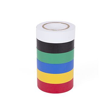 001437 PVC tape 6 dlg 15 mtr kleur