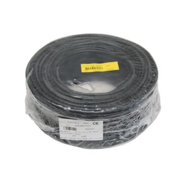 002631 Stroomkabel rond 2 x 0.75 100 mtr zwart