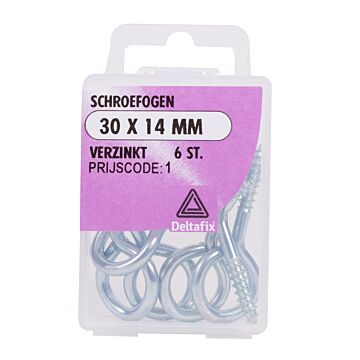 002701 Schroefoog 30 x 14 mm