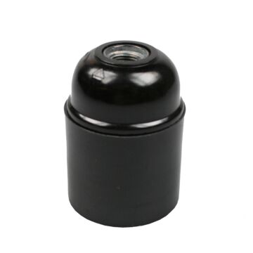 002984 Fitting E27 zwart bakeliet