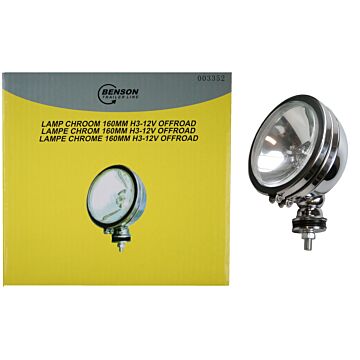 003352 Rally lamp chroom 12V H3 160 mm offroad