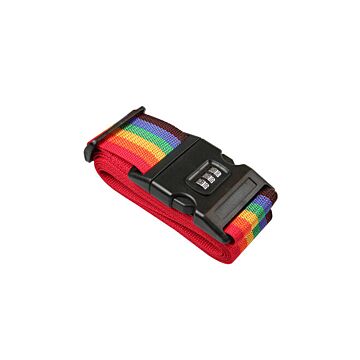 004695 Kofferspanband + cijferslot multicolor