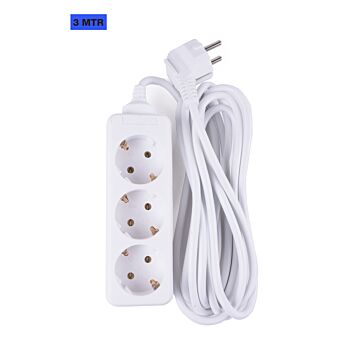 005134 Stekkerdoos 3-voudig + RA + 3.0 mtr