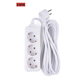 005135 Stekkerdoos 3-voudig + RA + 5.0 mtr