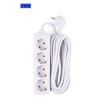 005138 Stekkerdoos 4-voudig + RA + 3.0 mtr