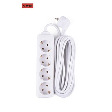 005139 Stekkerdoos 4-voudig + RA + 5.0 mtr