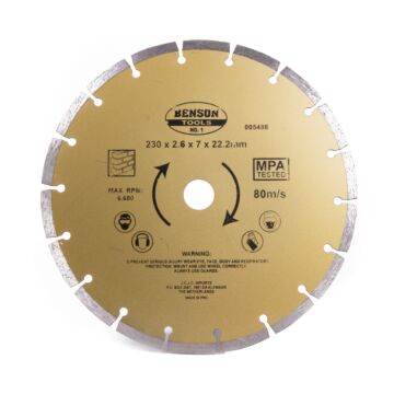 005498 Diamantschijf 230 mm getand