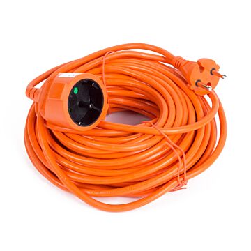 006472 Verlengsnoer 2X1.5 niet geaard 20 mtr oranje