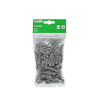 006655 Pluggen 6 mm nylon 100 dlg
