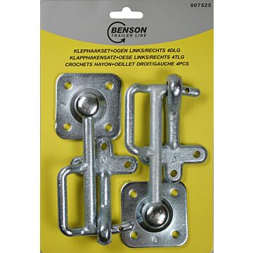 007525 Klephaakset + ogen links/rechts 4 dlg