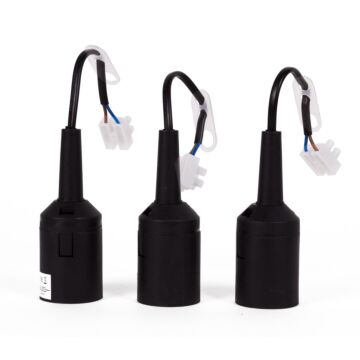 007532 Fitting verhuisfitting E27 zwart 3 dlg