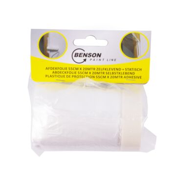 009301 Afdekfolie 55 cm x 20 mtr zelfklevend