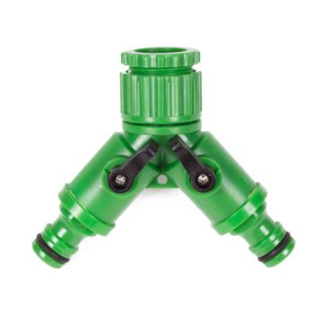 009346 Water snelkoppeling 2-weg 1/2" + 3/4" actie