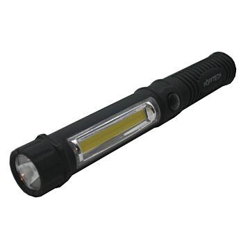 Looplamp, zaklamp LED, COB 2-IN-1.