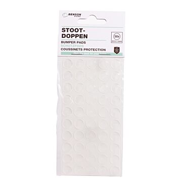 010196 Stootdoppen 50 dlg transparant ø10 x 1.5 mm