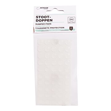 010197 Stootdoppen 50 dlg transparant ø8 x 1.5 mm