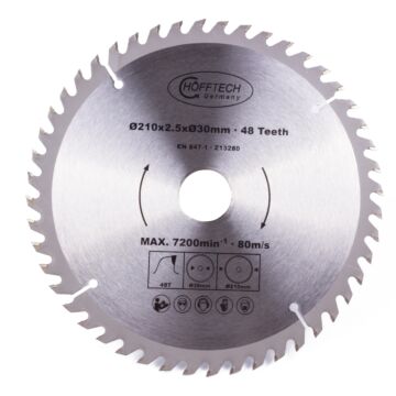 010226 Cirkelzaagblad 210 x 48 tands