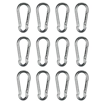 010230 Karabijnhakenset 12 dlg 5 x 50 mm