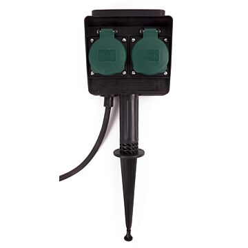 010663 Tuincontactdoos op spies 1.5 mtr