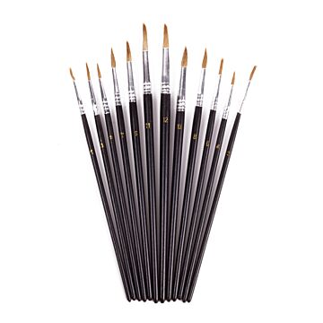 010774 Penseelset 12 dlg rond