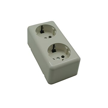 010995 Wandcontactdoos 2-voudig + RA opbouw