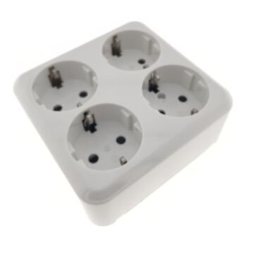 010999 Wandcontactdoos 4-voudig + RA opbouw