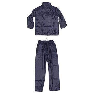 011062 Regenpak blauw maat M