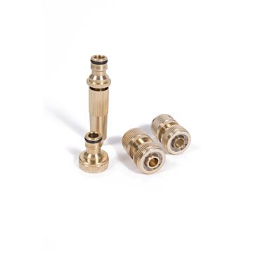 011183 Waterkoppelset 4 dlg messing