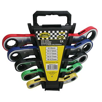 011331 Ring ratel in houder 5 dlg metric