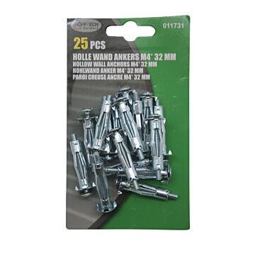 011731 Hollewand ankers M4 x 32 mm 25 dlg
