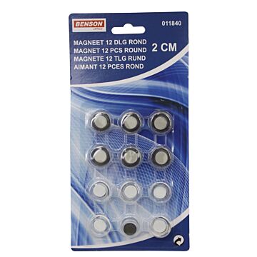 011840 Magneet 20 mm 12 dlg rond office