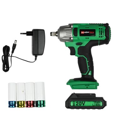 011868 Accu slagmoersleutel 1/2" 20 v + 4 doppen