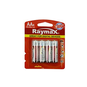 011999 Raymax batterij penlite AA LR6 4 dlg alkaline