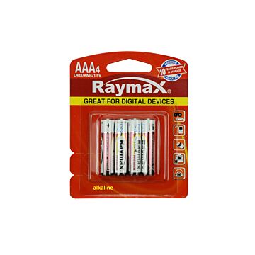 012001 Raymax batterij AAA LR03 4 dlg alkaline