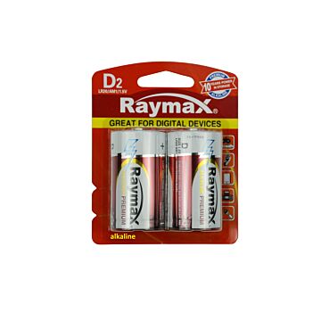 012007 Raymax batterij d/LR20 2 dlg alkaline