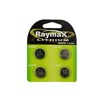 012013 Raymax batterij knoopcel 3V CR2032 4 dlg lithium