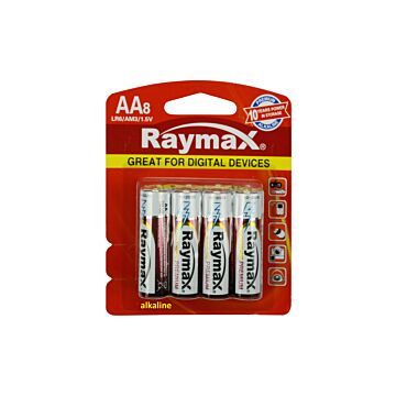 012017 Raymax batterij AA LR6 8 dlg alkaline