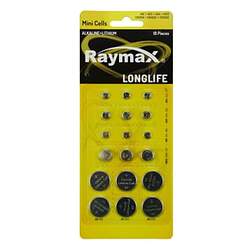012019 Raymax batterij knoopcel 18 dlg