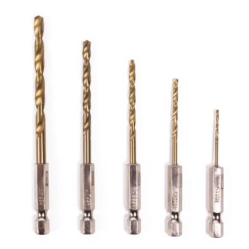 012093 Boorset 5 dlg titan bit 4/5/6/8/10 mm