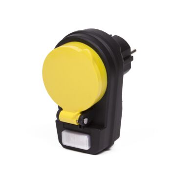 012116 Stopcontact RA + schakelaar IP44 met klep