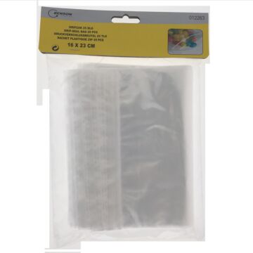 012263 Gripzak afsluitbaar 25 dlg 16 x 23 cm