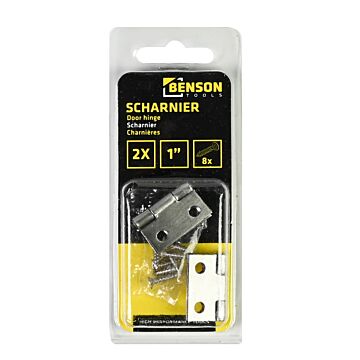 012357 Scharnier 1" 2 dlg RVS