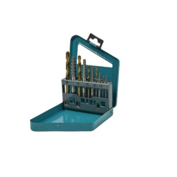 012431 Tapeind uitdraai- + boorset 10 dlg