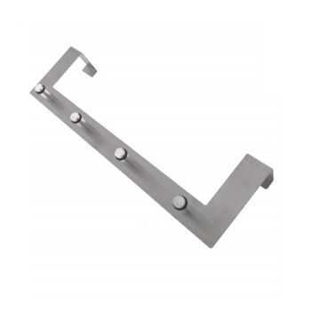 012554 Deurkapstok 4 haken RVS