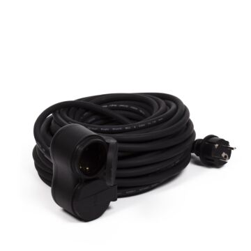 012793 Verlengsnoer + RA 3 x 1.5 10 mtr 2 stekkers neopreen