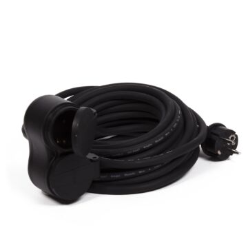012794 Verlengsnoer + RA 3 x 1.5 20 mtr 2 stekkers neopreen