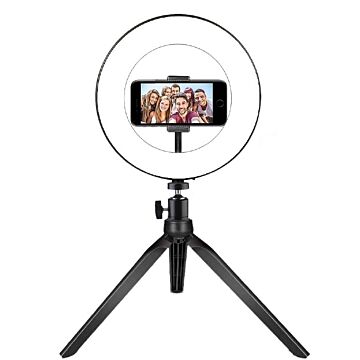 012921 LED vlog lamp met statief 20 cm