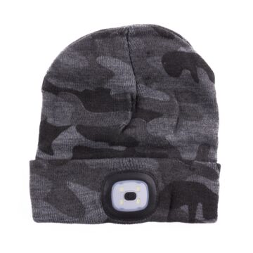 013129 Muts met LED camouflage mix