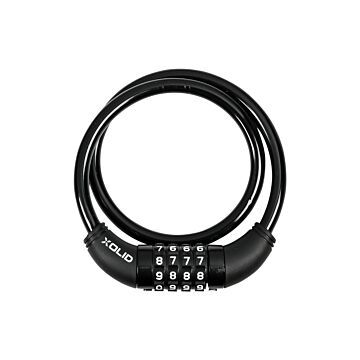 013254 Xolid kabel cijferslot 10 x 650 mm zwart