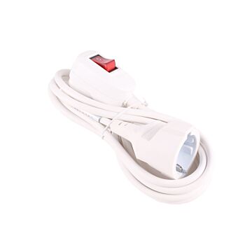 013409 Verlengsnoer + RA 3 x 1 + schakelaar 3 mtr